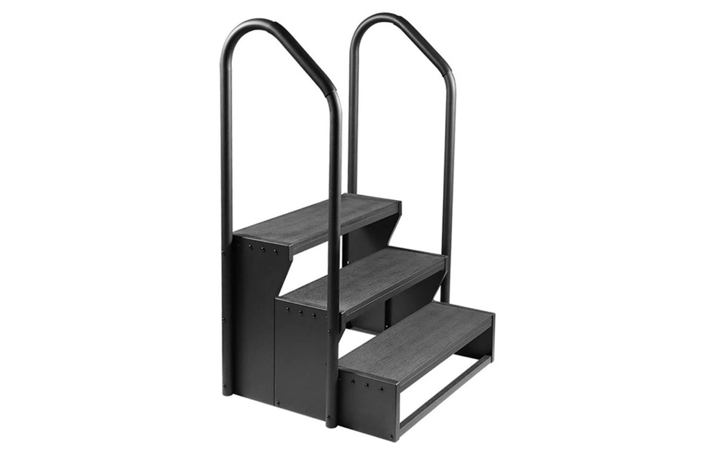 Premium Metal Swim Spa Step 3 Tier-Black