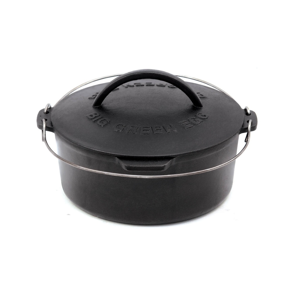 Big Green Egg Cast Iron Dutch Oven with Lid:  XXL - MD